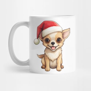 Chihuahua Dog in Santa Hat Mug